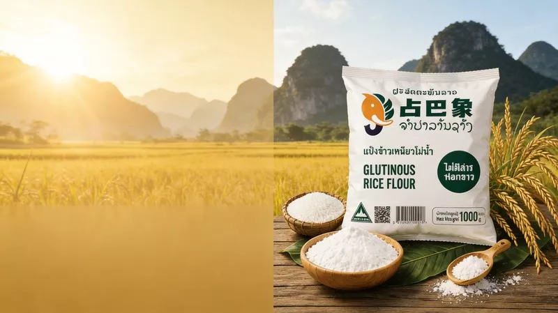 Bột gạo nếp xay nước Zhanbaxiang 25kg