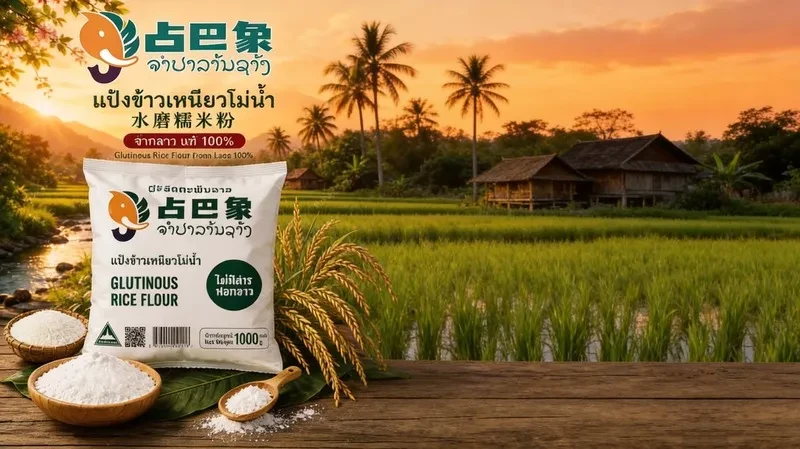 Bột gạo nếp xay nước Zhanbaxiang 500g (Túi nhỏ gia đình)